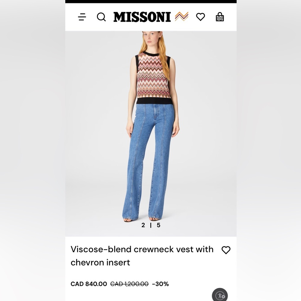 Missoni Vibrant Knit Sweater with Pink and Yellow Accents